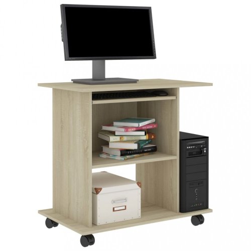 PC stůl na kolečkách 80x50 cm Dekorhome