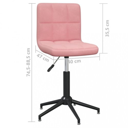 Otočná jídelní židle 2 ks samet / kov Dekorhome - BAREVNÁ VARIANTA: Růžová