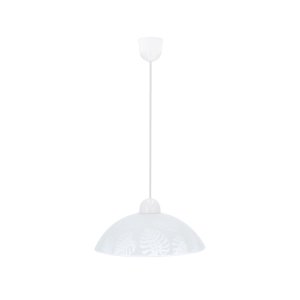 Závěsná lampa Alcara 1x60W E27 stínidlo bílé se vzorem