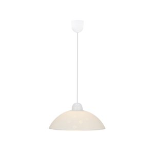 Závěsná lampa Fanusa 1x60W E27 stínidlo bílé se vzorem