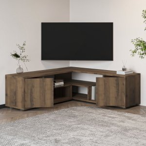 TV rohový stolek Rosa - Antique Walnut