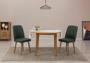 Jedálenský set s rozkladacím stolom a stoličkami (3 kusy) Vina 1070 - Atlantic Pine, Green
