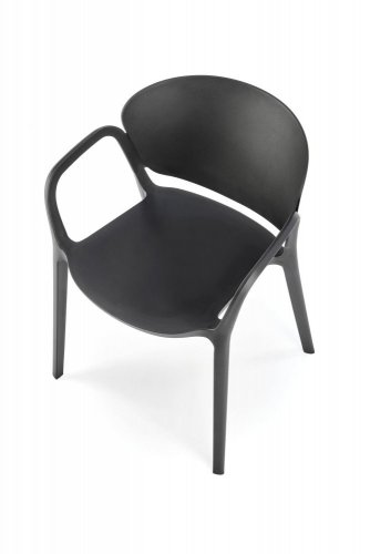 Stohovateľná jedálenská stolička K491 - BAREVNÁ VARIANTA: Čierna