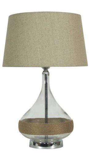 Stolní lampa béžová plátěná 40x62cm Eco