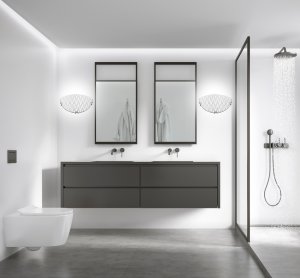 Biela sklenená stropná lampa Nástenná lampa River