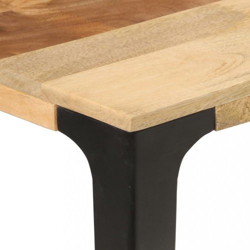 Jídelní stůl masivní dřevo / ocel Dekorhome - ROZMĚR: 160x80x76 cm