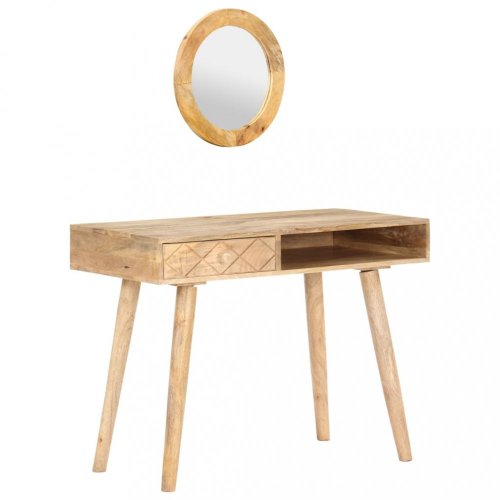 Toaletní stolek se zrcadlem mangovníkové dřevo Dekorhome