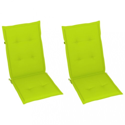 Zahradní židle 2 ks teak / látka Dekorhome