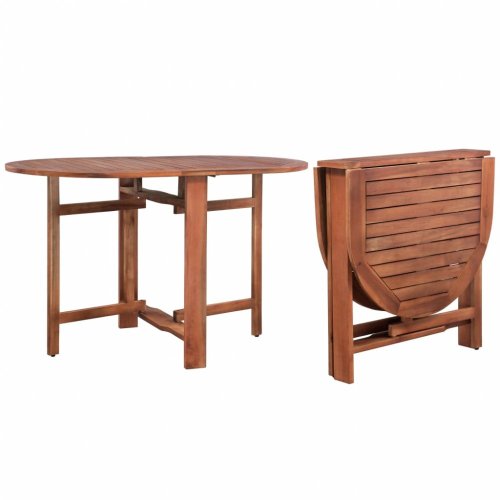 Zahradní stůl oválný z masivního akáciového dřeva 120x70 cm