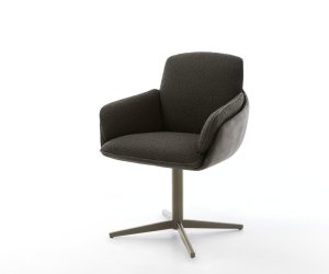 Otočná jedálenská stolička Luan-Flex s opierkami zmiešané materiály