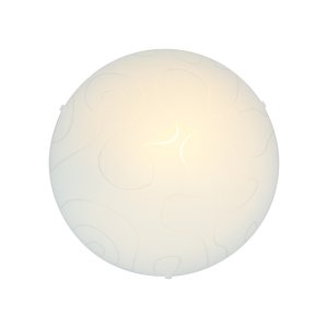 Stropná lampa Malibu z bieleho skla