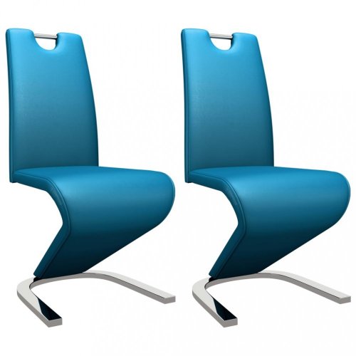Jídelní židle 2 ks umělá kůže / chrom Dekorhome - BAREVNÁ VARIANTA: Tmavě šedá