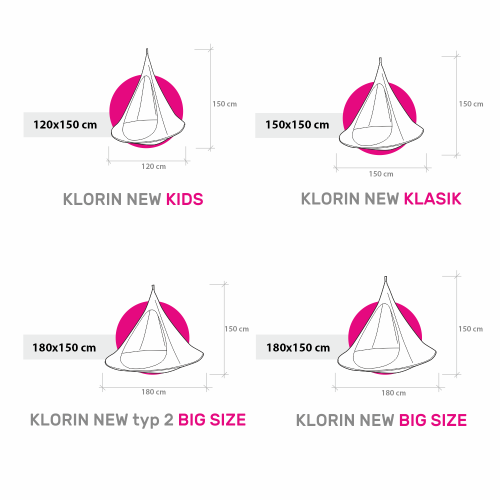 Závesné kreslo KLORIN NEW KLASIK CACOON HAMMOCK