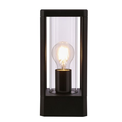 Záhradná lampa CISSUS – čierna kovová stojaca lampa E27 IP54 – moderné vonkajšie osvetlenie