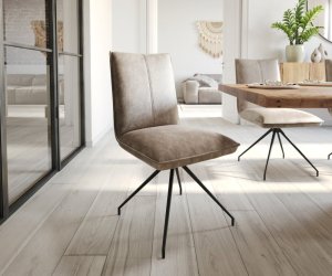 Jedálenská stolička Lelio-Flex s krížovou podnožou zúžená čierna