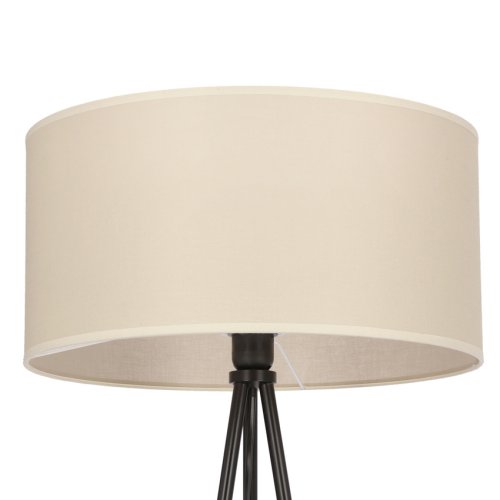 Stojaca lampa SHANTI čierna 1x40W E27 béžové tienidlo