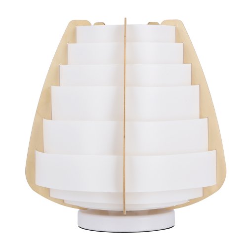 Stolní lampa béžová dřevo+plast Nagoja Ledea