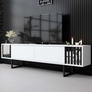 TV stolek Chrome Line - White, Black