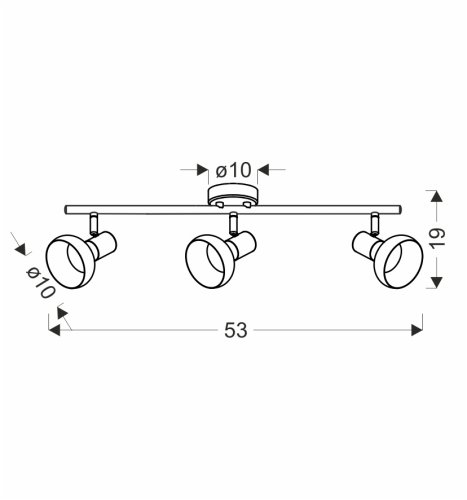 PUERTO lampa sufitowa listwa kaszmirowy+efekt drewna 3x40W E14 klosz brązowy