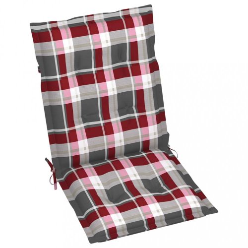 Podušky na zahradní židle 6 ks Dekorhome - BAREVNÁ VARIANTA: Bílá / červená
