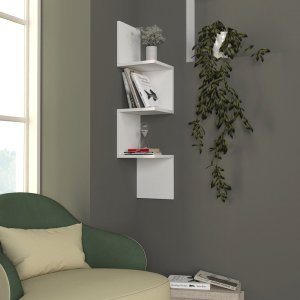 Nástenná polica Corner - White