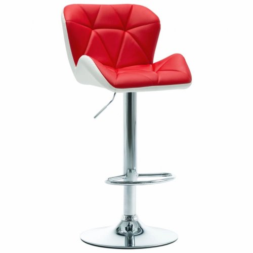 Barová stolička umelá koža / chróm Dekorhome - BAREVNÁ VARIANTA: Červená
