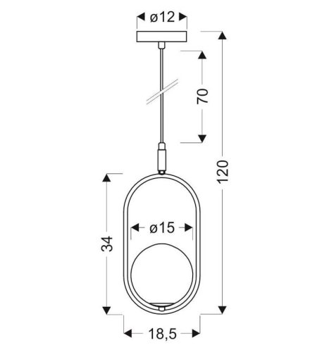 Závěsná lampa CORDEL 1xG9