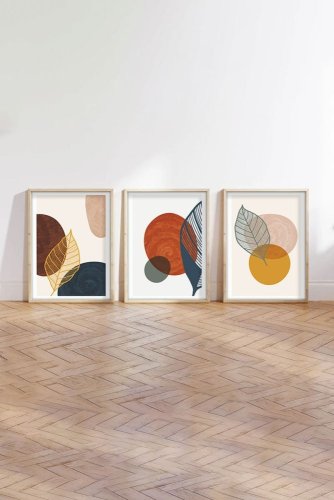 Dekorativní rámovaný obraz z MDF (3 kusy) Huhu209 - 50 x 70