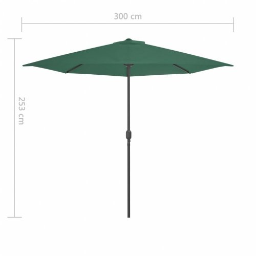 Polkruhový slnečník 300x150 cm Dekorhome - BAREVNÁ VARIANTA: Zelená