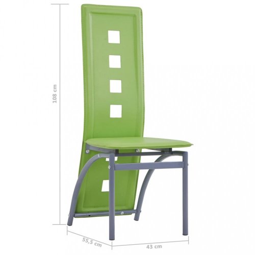 Jedálenská stolička 2 ks umelá koža Dekorhome - BAREVNÁ VARIANTA: Modrá