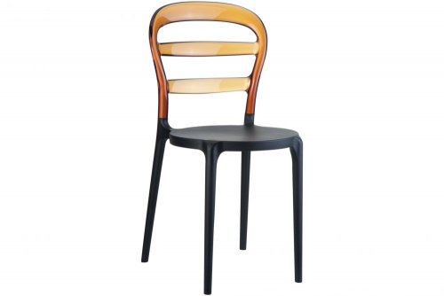 Jedálenská stolička Dekorhome - BAREVNÁ VARIANTA: Čierna / hnedá