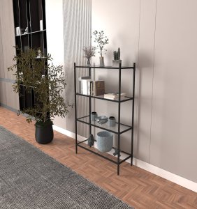 Knižnica Marta - Black, Glass