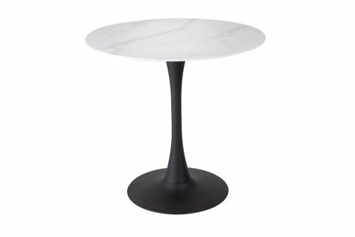 Jedálenský stôl BIAS Dekorhome - BAREVNÁ VARIANTA: Biely mramor / čierna