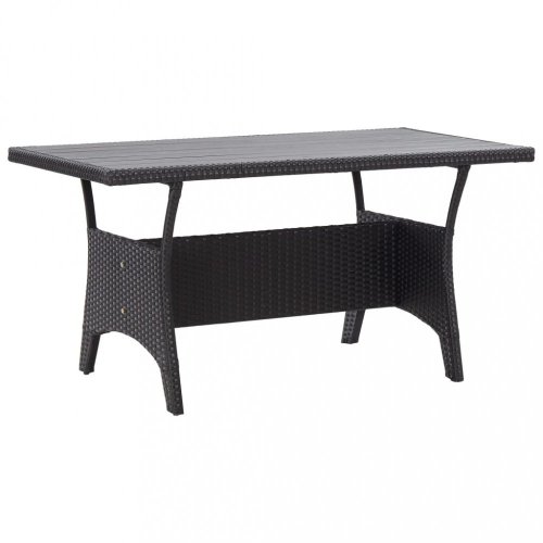 Záhradný stôl 130 x 70 cm polyratan Dekorhome - BAREVNÁ VARIANTA: Čierna