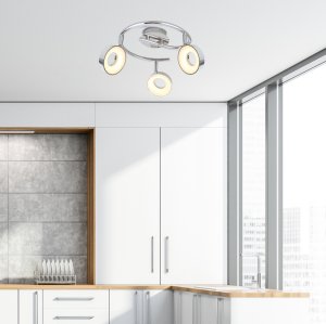 Špirálová stropná lampa 3X4W LED chróm 3000K ISLA
