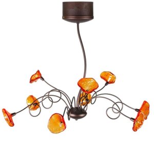 Oranžová stropní lampa 9xG4 Malta