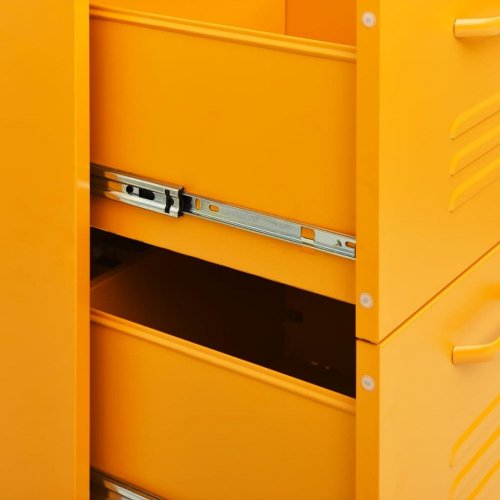 Kancelářská skřínka kov Dekorhome - BAREVNÁ VARIANTA: Oranžová