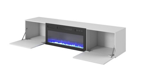 Závesný TV stolík LIVO s elektrickým krbom