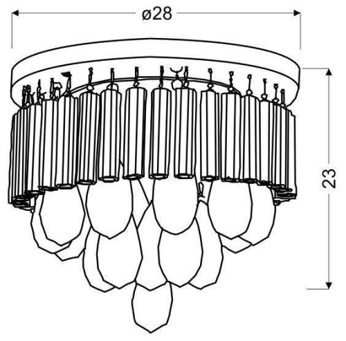LED stropní lampa 28cm ATELLA CHROM