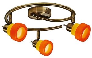 Stropná lampa 3xG9 30cm Benátky špirálová patina