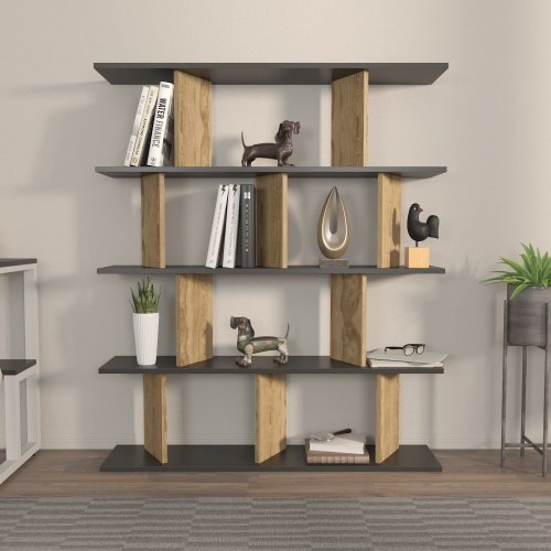 Knihovna Grace - Black, Oak