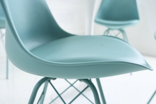 Jedálenská stolička 4 ks IKAROS Dekorhome - BAREVNÁ VARIANTA: Svetlo modrá