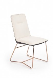 Jídelní židle K390 krémová / šedá / zlatá