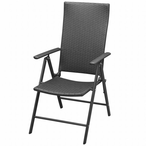 Záhradné stoličky 2 ks čierna