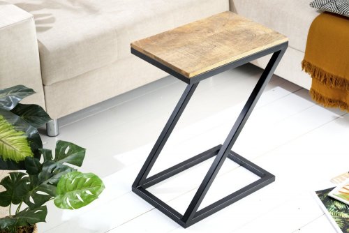 Příruční stolek CHARYBDA Dekorhome - DEKOR: Sheeshamové dřevo