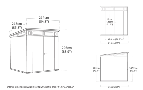 Záhradný domček SIGNATURE PENT 7x7
