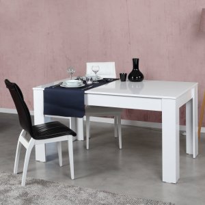 Extendable Dining Table Oblo - Shiny White