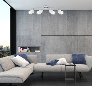Nástěnná stropní lampa chromový pásek Trans