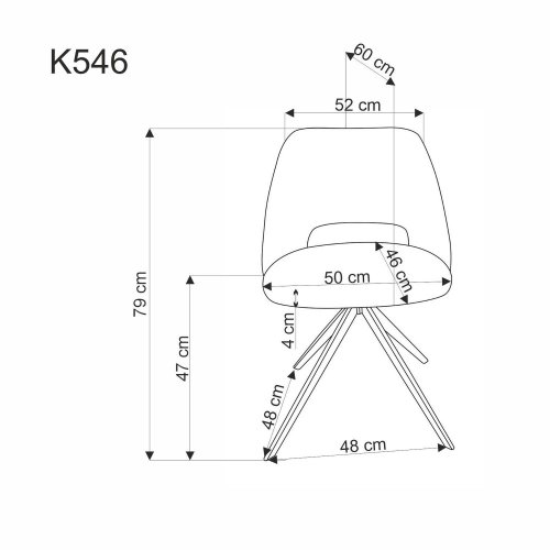 Otočné jídelní křeslo K546