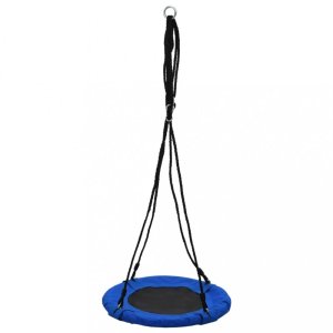 Hojdačka Ø 60 cm modrá / čierna Dekorhome